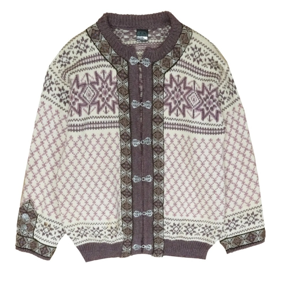 RARE Vintage Dale of Norway sweater Fair isle Norwegian cardigan Size M